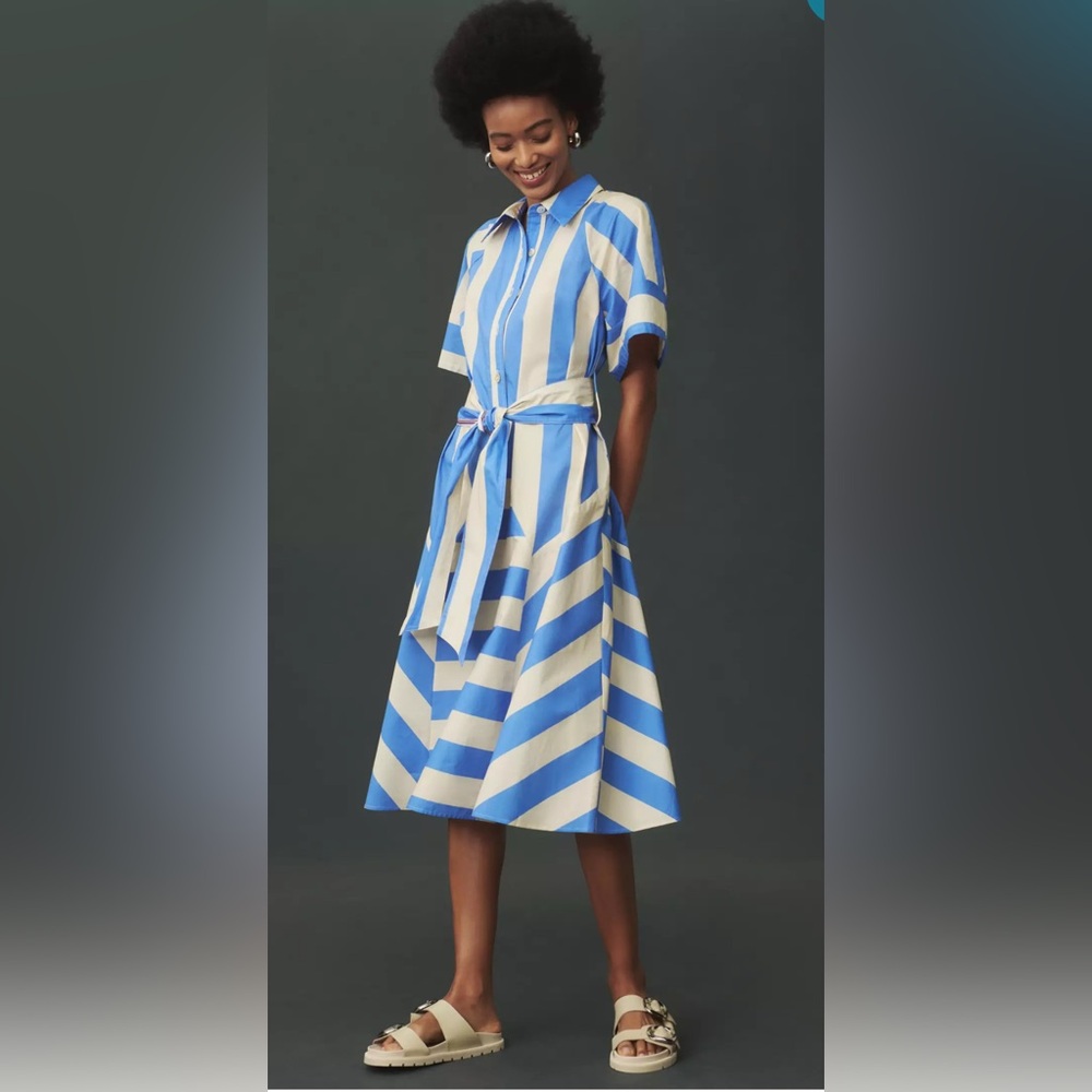 Plenty by Tracy Reese Short-Sleeve Tie-Waist Midi Dress